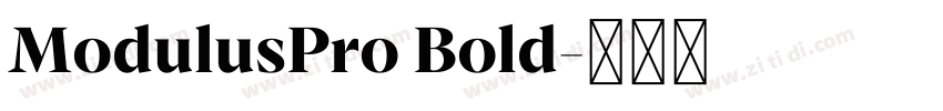ModulusPro Bold字体转换